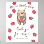 Waterverf beer - Bedankt voor uw komst Poster (Voorkant)