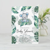 Waterverf Beer Boy Baby shower Kaart (Staand voorkant)