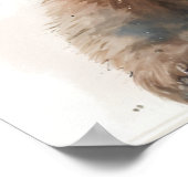 Waterverf Beer Cub Nursery Woodland Animal Poster (Hoek)