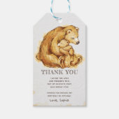 Waterverf Beer Dank u Cadeaulabel (Voorkant)