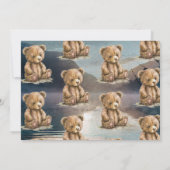 Waterverf Beer Draaien Een Bos Lake Verjaardag Kaart (Achterkant)