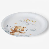 Waterverf Beer Eerste Verjaardag Papier Bord (Gekanteld)