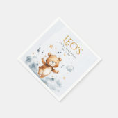 Waterverf Beer Eerste Verjaardag Papier servet (Hoek)