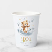 Waterverf Beer Eerste Verjaardag Papieren Cup Papieren Bekers (Achterkant)