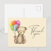 Waterverf Beer elegant Hartelijk dank Briefkaart (Voorkant / Achterkant)