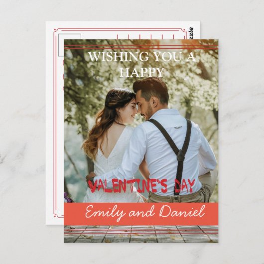 Waterverf Beer Foto Valentijnsdag gepersonaliseerd Briefkaart (Voorkant / Achterkant)