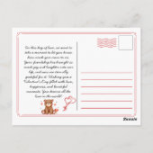 Waterverf Beer Foto Valentijnsdag gepersonaliseerd Briefkaart (Achterkant)