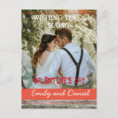 Waterverf Beer Foto Valentijnsdag gepersonaliseerd Briefkaart (Voorkant)