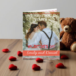 Waterverf Beer Foto Valentijnsdag gepersonaliseerd Notitiekaartje