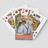 Waterverf Beer Foto Valentijnsdag gepersonaliseerd Pokerkaarten (Achterkant)