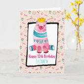 Waterverf Beer gelukkig Kaart (Gele Bloem)