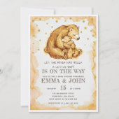 Waterverf Beer Glitter Baby shower Kaart (Voorkant)