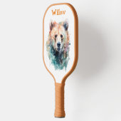 Waterverf Beer Hoofd Modern Monogram Pickleball Paddle (Links)