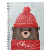 Waterverf beer. kerstbos notitieboek (Voorkant)