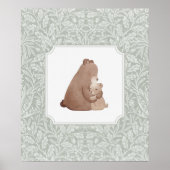 Waterverf beer,  kinderkamer poster (Voorkant)