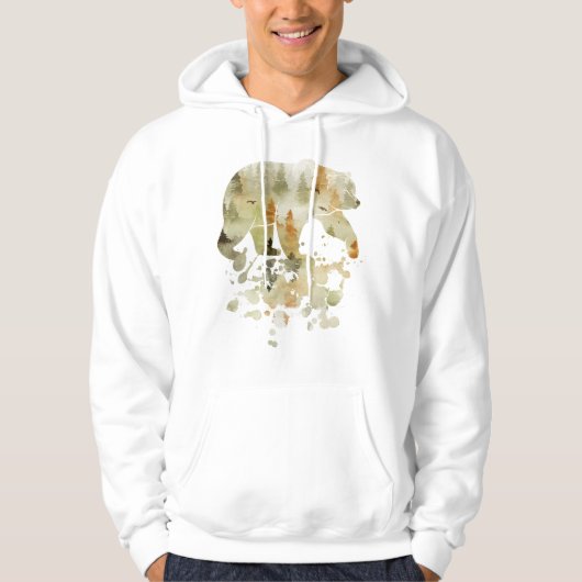 Waterverf, Beer kunst Hoodie (Voorkant)