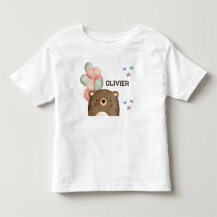 waterverf beer met ballonnen Toddler T-shirt