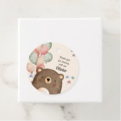 waterverf beer met ballonnen verjaardag Dank u Bedankjes Labels (In situ)