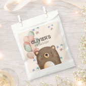 waterverf beer met ballonnen verjaardag Favor Bag Bedankzakje (Geknipt)