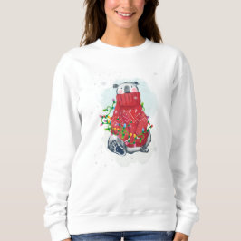 Waterverf Beer met kerstpolaire  Trui