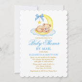 Waterverf Beer Moon Blue Gold Shower per post Kaart (Voorkant)