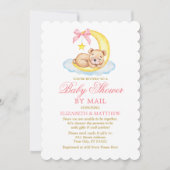 Waterverf Beer Moon Pink Gold Shower per post Kaart (Voorkant)