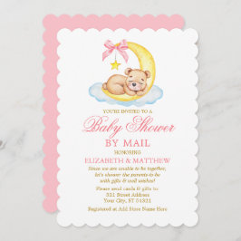 Waterverf Beer Moon Pink Gold Shower per post Kaart