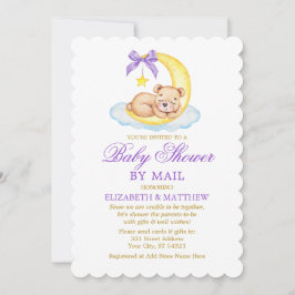 Waterverf Beer Paars Gold Shower bij e-mail Kaart