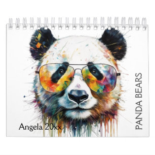 Waterverf Beer Panda Kalender