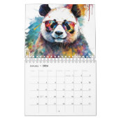 Waterverf Beer Panda Kalender (Jan 2026)