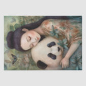 Waterverf Beer Panda Tissuepapier (Voorkant)