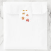 Waterverf Beer schilderafdrukken Ronde Sticker (Tas)