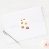 Waterverf Beer schilderafdrukken Ronde Sticker (Envelop)