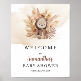 Waterverf beer sweatshirt pampas aardachtig welkom poster