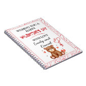 Waterverf Beer Valentijnsdag gepersonaliseerd Notitieboek (Rechterzijde)