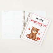 Waterverf Beer Valentijnsdag gepersonaliseerd Planner (Display)