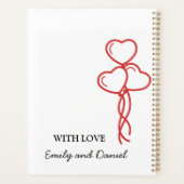 Waterverf Beer Valentijnsdag gepersonaliseerd Planner (Achterkant)