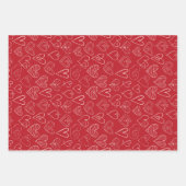 Waterverf Beer Valentijnsdag set van 3 Inpakpapier Vel (Voorkant 3)