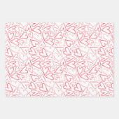 Waterverf Beer Valentijnsdag set van 3 Inpakpapier Vel (Voorkant 2)