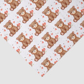 Waterverf Beer Valentijnsdag Tissuepapier (Detail)