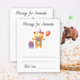 Waterverf beer verjaardagstijd capsule bericht