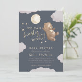 Waterverf Beer We kunnen nauwelijks wachten Baby s Kaart (Staand voorkant)