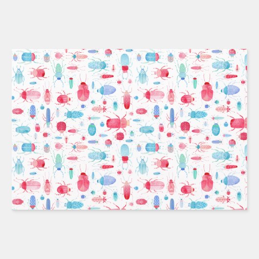 Waterverf Beetle Inpakpapier Vel (Voorkant)