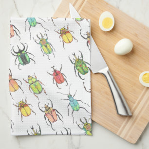 Waterverf Beetle Love Bugs Spring Theedoek