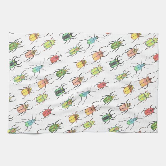 Waterverf Beetle Love Bugs Spring Theedoek (Horizontaal)