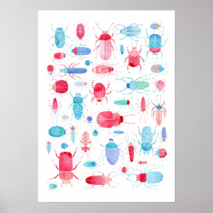 Waterverf Beetle Poster