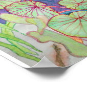 Waterverf Begonia en Philodendron Poster (Hoek)