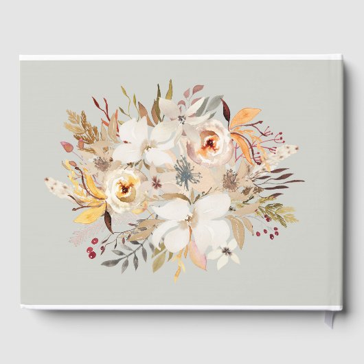 Waterverf begrafenis gastenboek | In liefdevolle h (Achterkant)