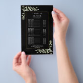 Waterverf Begroeiing Salon Zwart Goud Service Menu (Hand)
