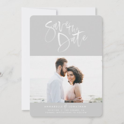 waterverf behalve de datum save the date (Voorkant)